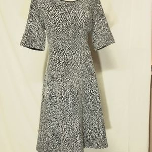 Lands End NEW Black&White Dress